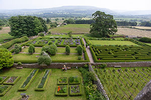 View from the Castle Tower herb garden