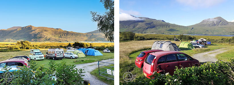 Badrallach Campsite, Bothy and Holiday Cottage - Garve, Highlands on the shores of Little Loch Broom