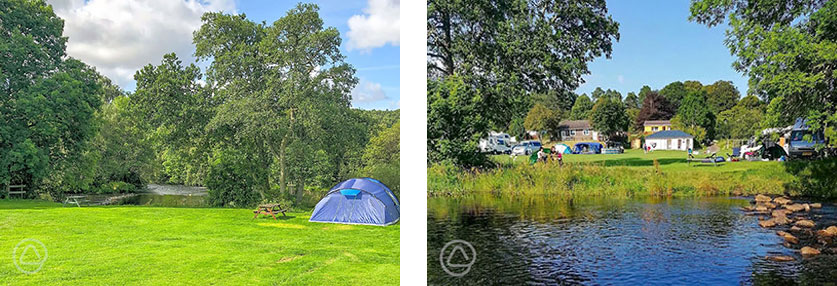 Riverside Chalet and Caravan Park - Strathpeffer, Highlands, alongside the scenic River Blackwater, with Munro mountains nearby, close to renowned attractions like Loch Ness, the Cairngorms, and the beautiful Isle of Skye